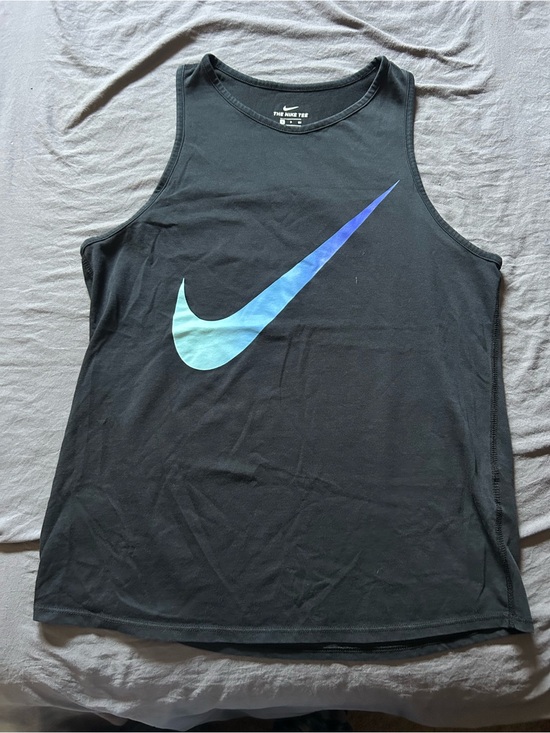 Nike Tops - Nike Black Tank Top with Blue Swoosh Accent